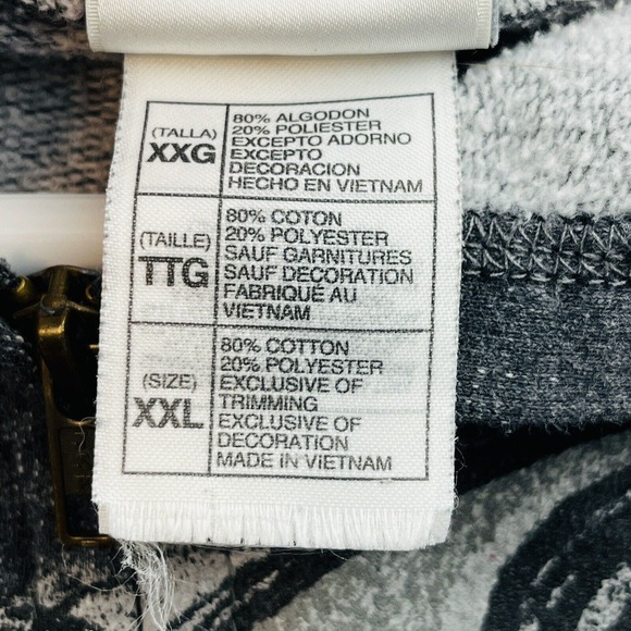 Adult XXL Disney Store Nightmare Before Christmas Hoodie Gray Jack Scary Teddy‎ - Picture 6 of 7